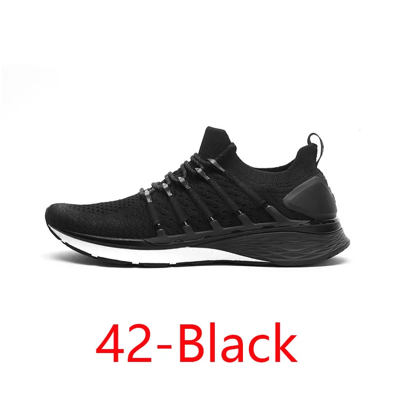 Black-42 Xiaomi Mijia кроссовки 3 мужские спортивные кроссовки Uni-moulding 3D Fishbone Lock системы Вязание верхние кроссовки машинная стирка - Цвет: Black-42