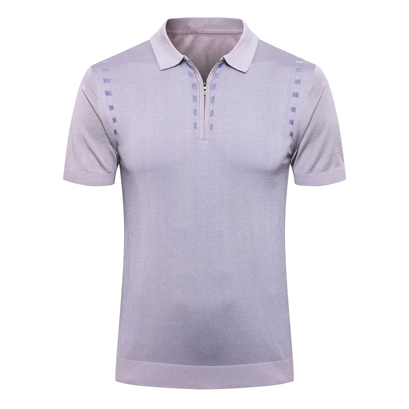 Мужская шелковая рубашка поло Billionaire модная деловая дышащая на молнии большого