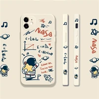 graffiti star astronaut phone case for iphone 12 11 pro max x xr xs max 7 8 6 6s puls se 2020 soft tpu back cover coque fundas