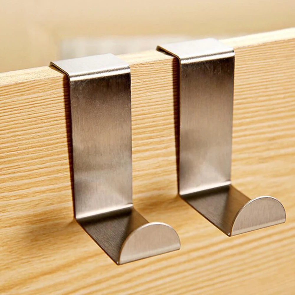 4 шт./лот крючок на дверь из нержавеющей стали для домашнего кухонного шкафа