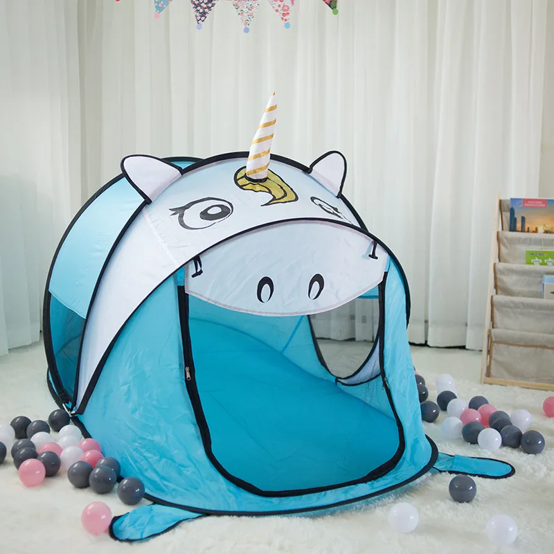 Детская игровая палатка с единорогом и шариками переносная для мальчиков