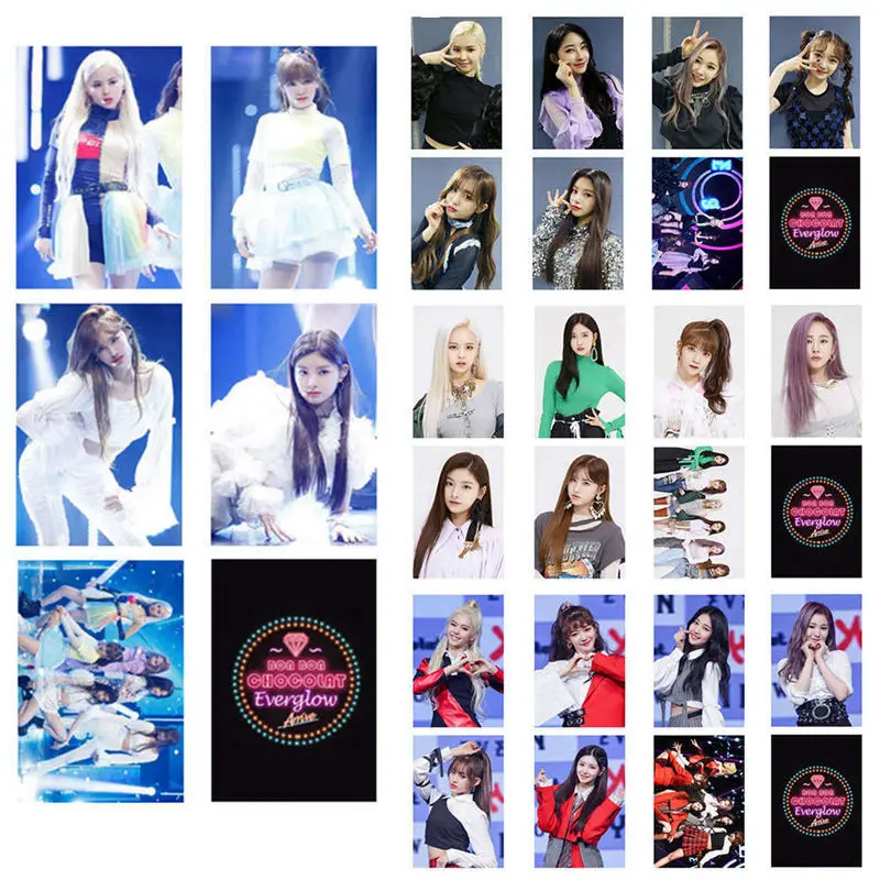 7 шт./компл. Корейский KPOP Everglow альбом комплект двухсторонняя карточка набор карт