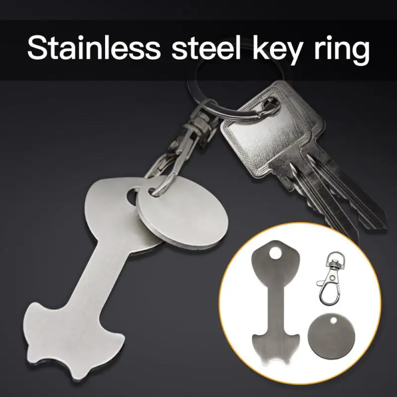 

1PC Mini Metal Aluminum Alloy Key Ring Shopping Trolley Tokens Key Chains Accessories Decor Key Hook Keyrings Gift Wholesale