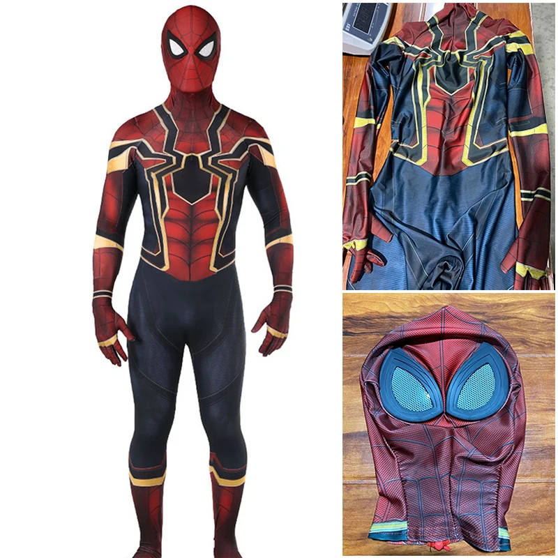 Темно Железный человек шпион костюм Косплэй 3D печати супер герой лайкра спандекс