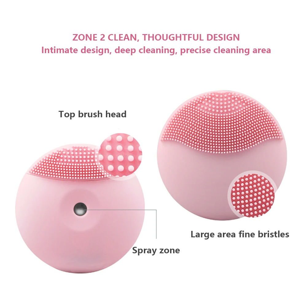 2 в 1 электрическая щетка для чистки лица увлажняющий красота инструмент зарядка
