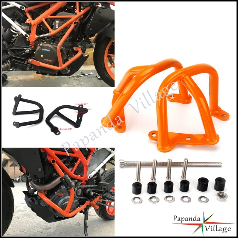 Motorcycle Crash Bar Frame Engine Protector Bumper Highway Protection Tube Guard Bracket Kit For 250 2017-2019 390 2013- 2019