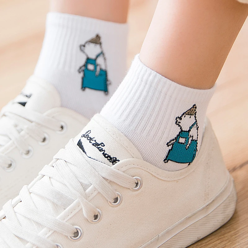 1 пара милые короткие носки с героями мультфильмов для женщин Harajuku рисунком