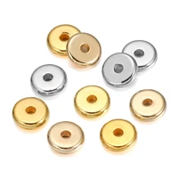 150pcslot hole 2 0mm gold flat round ccb plastic bead spacer loose beads handmade diy bracelet jewelry making supplies