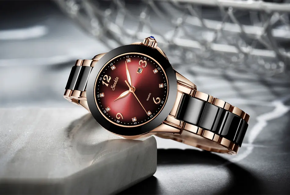 SUNKTA Fashion Women Watches Rose Gold Ladies Bracelet Watches Reloj Mujer 2019New Creative Waterproof Quartz Watches For Women