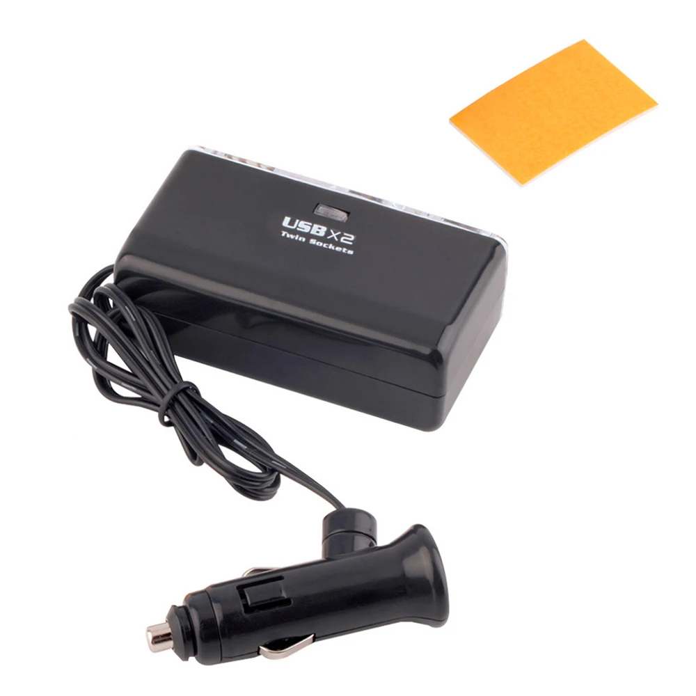 Новый 5 В/1A двойной порт USB 2 Way Авто прикуриватель гнездо распределитель для