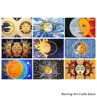 5d diy diamond painting abstract sun and moon embroidery full round square drill cross stitch kits mosaic pictures home decor