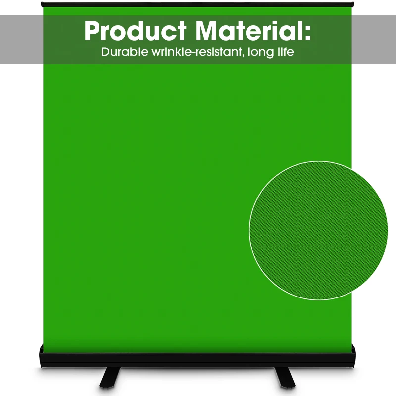 Выдвижной зеленый хромакея складной фон с алюминиевой основой хромакей для