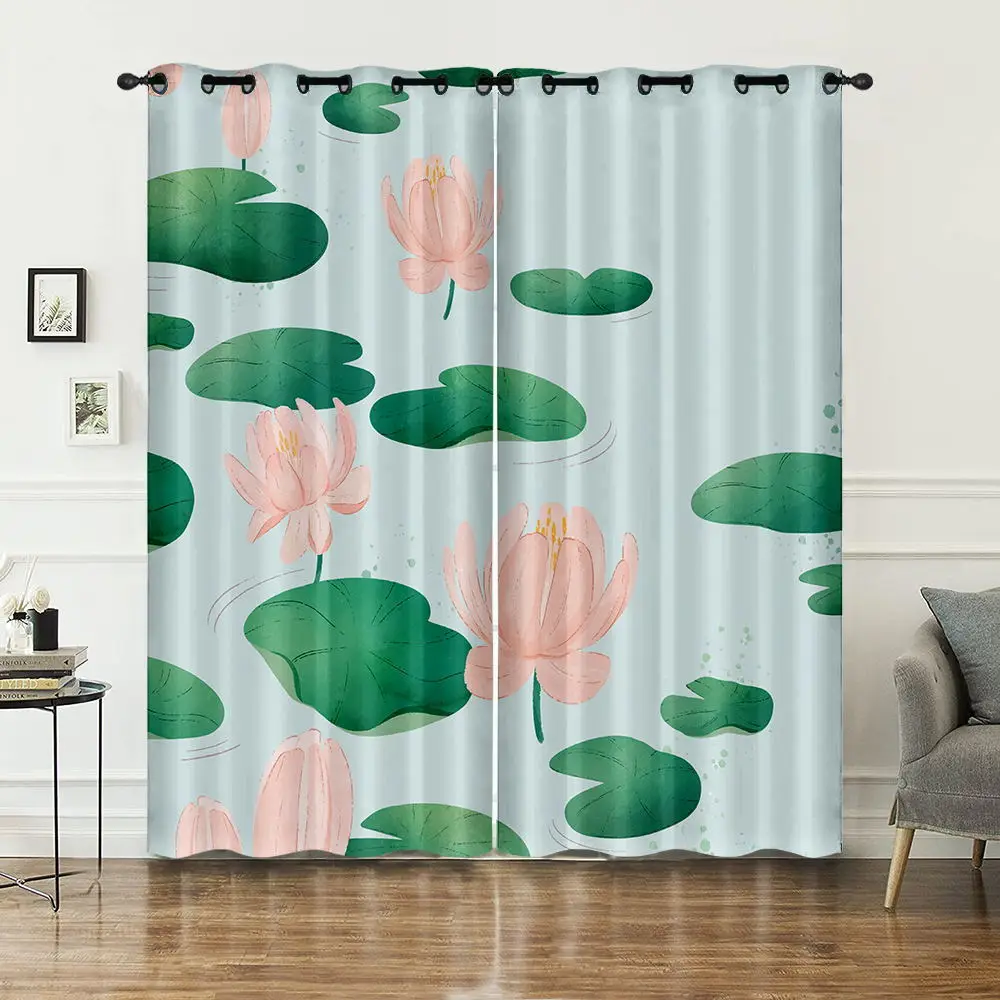 

colourful lotus style room decoration curtain background bedroom decoration cloth bedroom summer vacation girls rideau