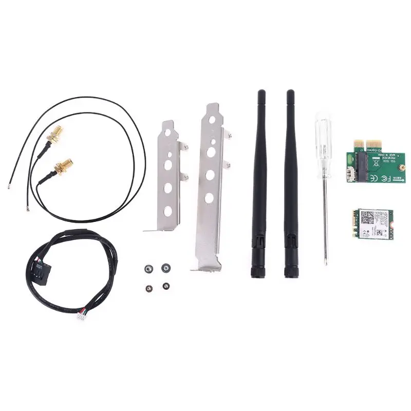 

AX200 Wireless Card with Kits PCIE X1 Adapter IPEX 4 Antenna 2.4Gbps Bluetooth-compatible AX200NGW 802.11ax/ac MU-MIMO 2x2 Wifi