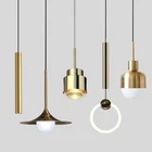 Скандинавские минималистичные комнатные светильники, потолочные лампы золотого светодиодный с одной головкой для гостиной, современный светильник в стиле лофт, бара, кофейни