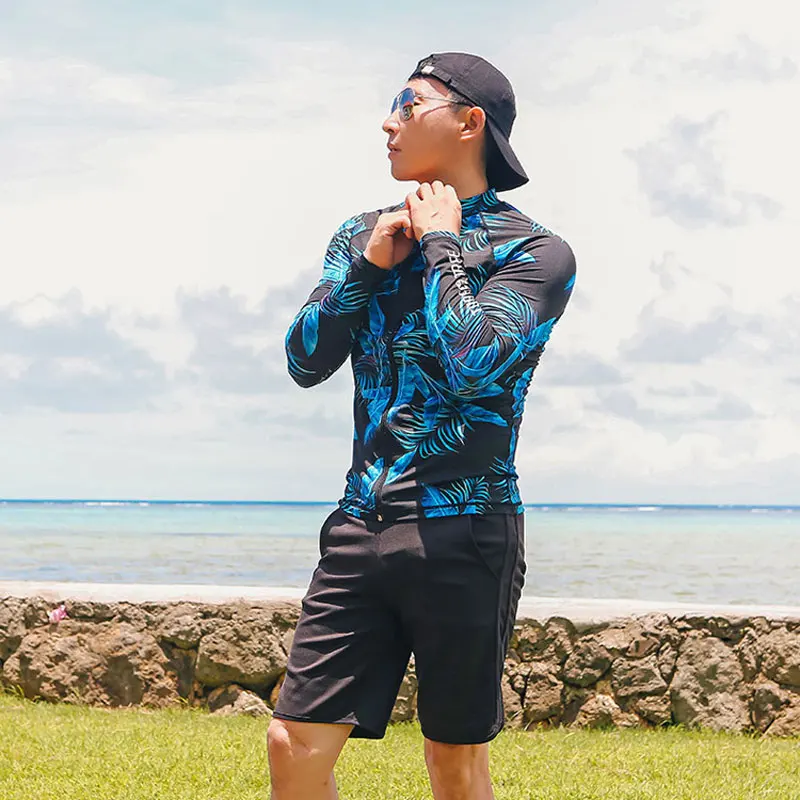 Женский комплект для плавания из 5 предметов топ с длинными рукавами и штанинами