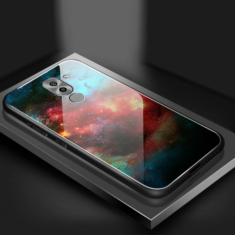 Закаленное Стекло чехол для Huawei Honor 6X 7A 7C Y6 Y9 7X 8A 8X9 Lite Y7 премьер-профессионал Magic2 дизайн цветение защитный чехол-раковина