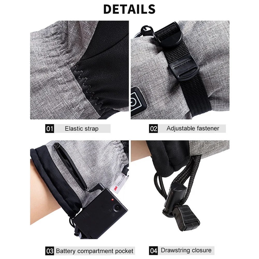 

New Electric Heating Snowmobile Snowboard Ski Gloves Snow Mittens Windproof Waterproof Men Women Snowboarding Skiing Gloves