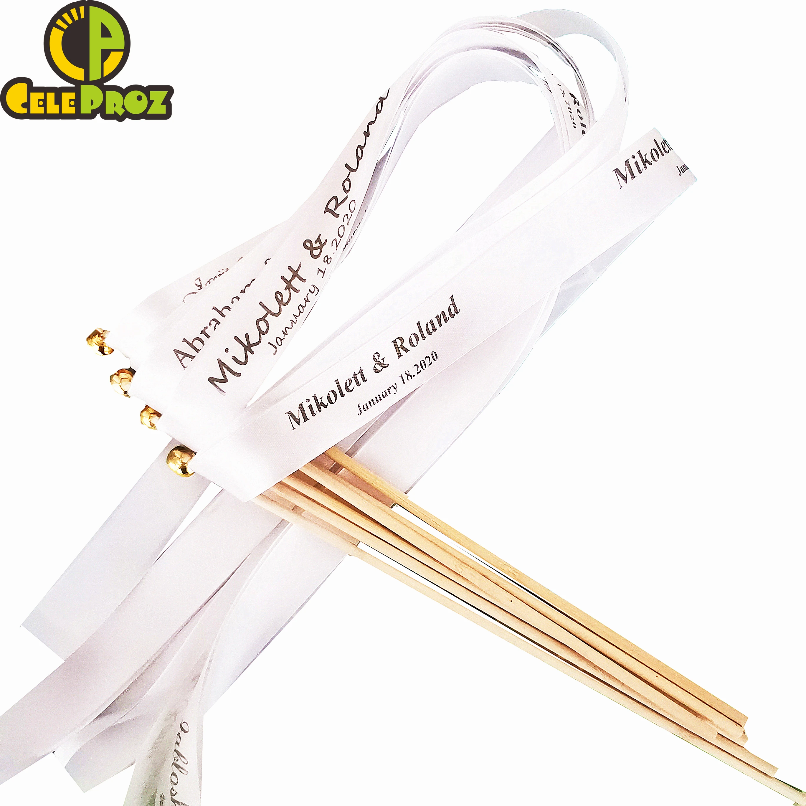 Лента с печатью на заказ палочке и колокольчиками|Флажки вымпелы конфетти| |