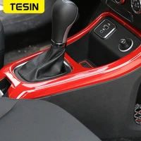 tesin gear shift panel frame trim for jeep compass 2017 decorative car styling sticker cover abs inner decoration accessory