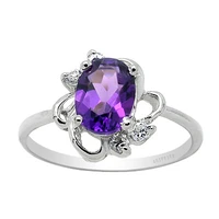 5mm7mm vvs grade amethyst ring for daily wear 100 genuine amethyst silver ring solid 925 silver amethyst jewelry