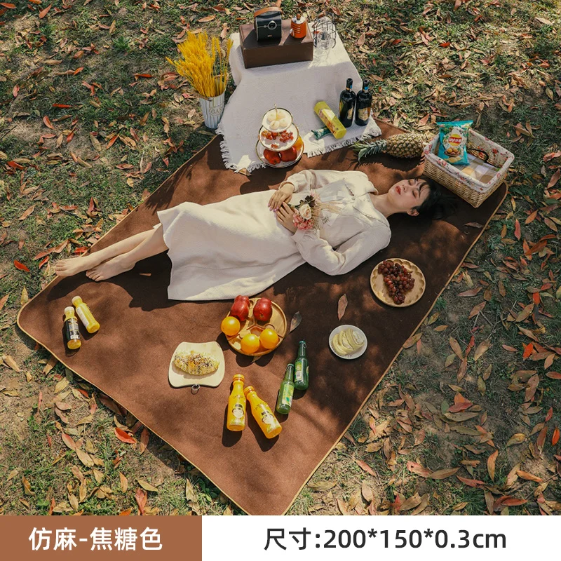 저렴한 캠핑 매트 야외 접이식 격자 무늬 피크닉 매트 방수 비치 담요 패션 휴대용 피크닉 그라운드 매트 매트리스 잔디 게임, 스포츠, 아웃도어, 액티비티, 활동, 워터푸르프, 내구성