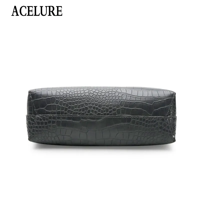

ACELURE Top-handle Bag Shopping Purse Fashion Solid Color Women Soft PU Leather Handbags + Purse Female Shoulder Bag Ladies Tote