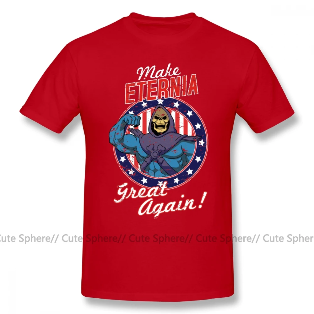 Футболка MAKE ETERNIA GREAT AGAIN, футболка с рисунком из 100 хлопка, Классическая мужская футболка 4xl - Цвет: Red
