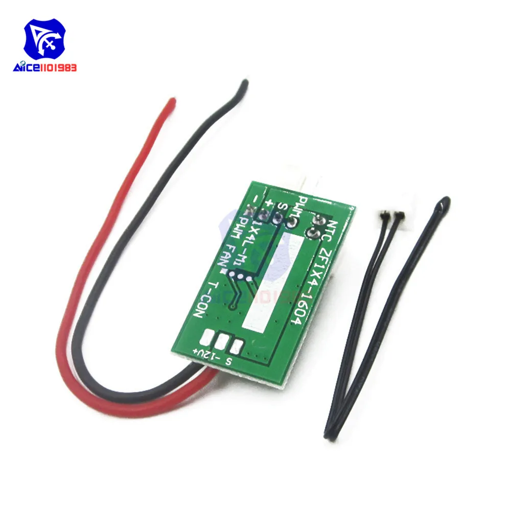 Diymore DC 12V PWM Температура детектор зонд регулятор температуры с 4-проводной Температура Скорость вентилятора контроллер регулятор для ПК Вентилятор STK IC