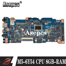 New Akemy UX305CA mainboard REV 2.0 For Asus UX305C UX305CA U305C Zenbook motherboard 100% Tested OK M5-6Y54 CPU 8GB-RAM