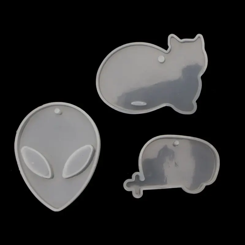 

10Pcs Keychain Pendant Silicone Resin Mold Cat Epoxy Resin Jewelry Making