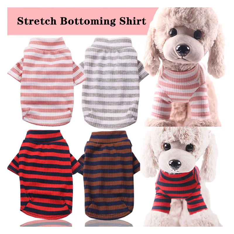 Полосатая Пижама для домашних животных жилет отдыха одежда собак топы пальто