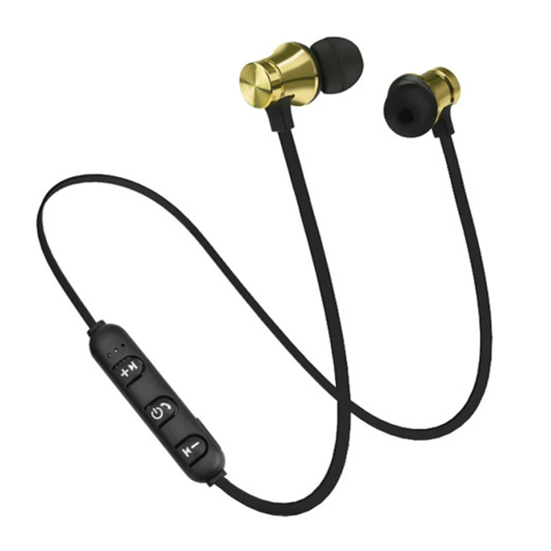 gold XT-11 беспроводные наушники стерео Bluetooth наушники громкой связи Спортивные наушники Bluetooth гарнитура с микрофоном для huawei - Цвет: gold