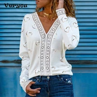 new cold shoulder long sleeve casual tshirt 2021 spring letter heart printed shirt autumn zip v neck stripe patchwork women tops