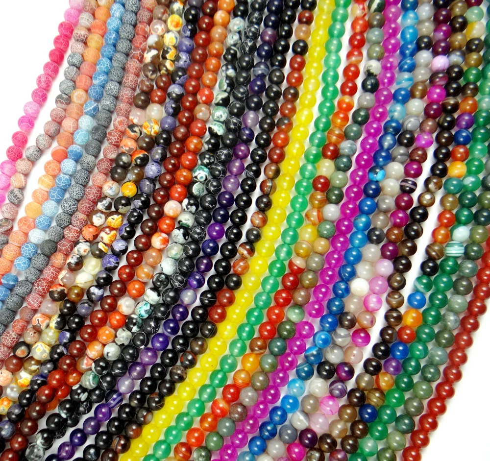 8mm Natural stone Turquoises Quartz crystal tiger eye bead pendant for diy Jewelry making Bracelet necklaces Accessories15'' |