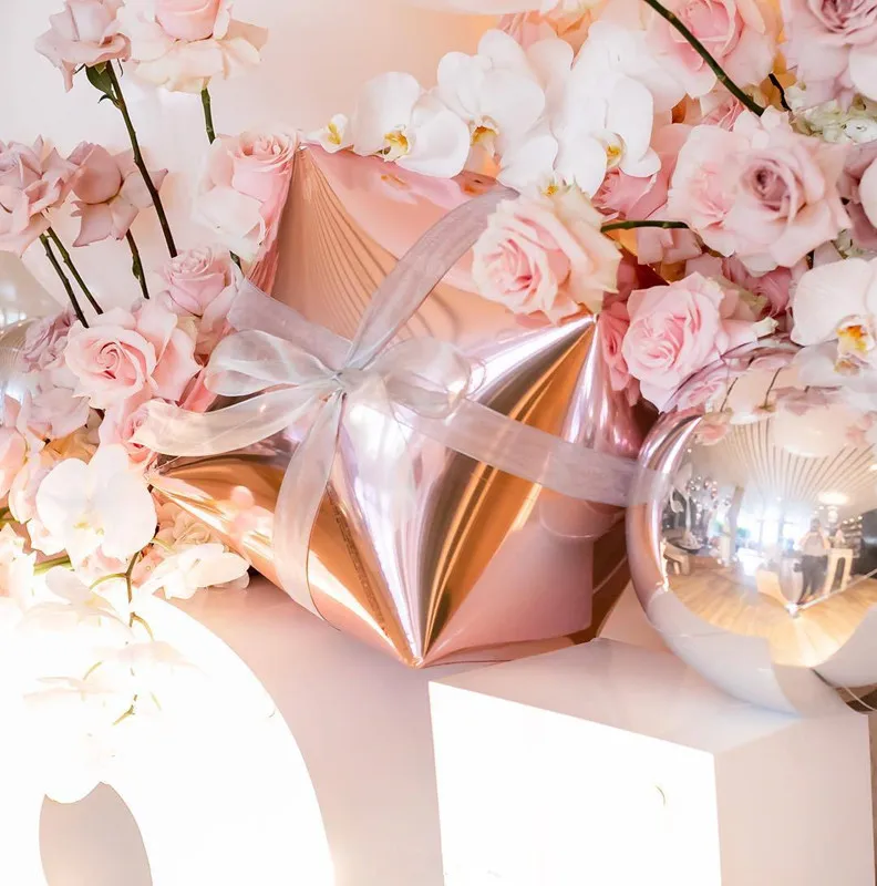 Фольгированные воздушные шары сделай сам в форме банта подарочной коробке