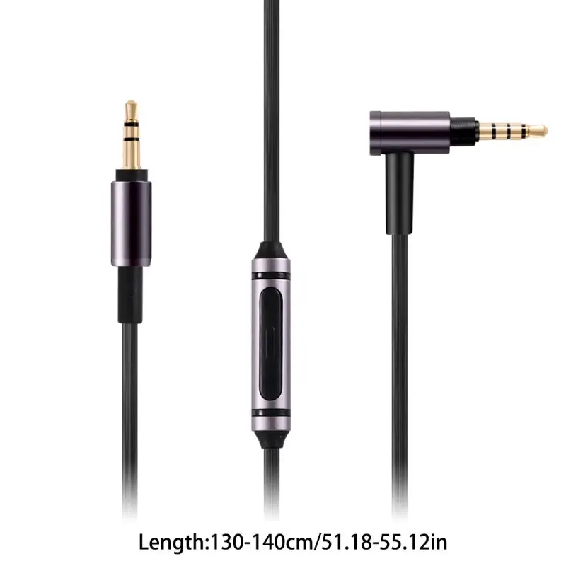 Замена аудио серебряный кабель дистанционного микрофон для SONY MDR 100ABN 1A 100X MSR7 WH