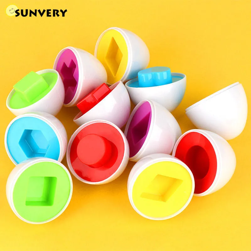 

Montessori Educational Toys Smart Eggs Learning Math Toys 3D Puzzle Game for Children Sensory Color Sorting easter Gift 2021 NEW