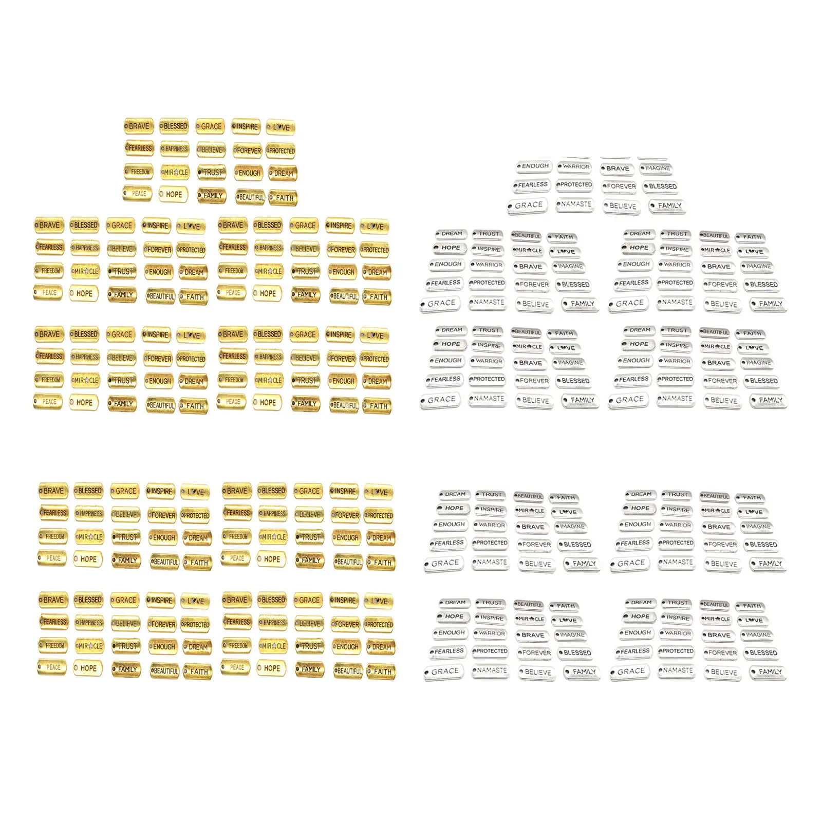 

Вдохновляющие бриллиантовые бусины с надписью подвески для браслета