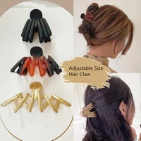 new style telescopic hair clips claw clip adjustable size crab hair clip foldable hairpin hair claw women hair accessories
