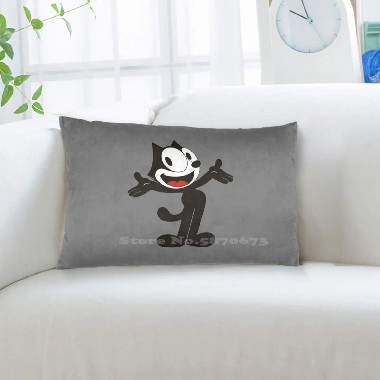 Комнатный декор прямоугольная наволочка кошка мультфильм анимация ретро винтаж