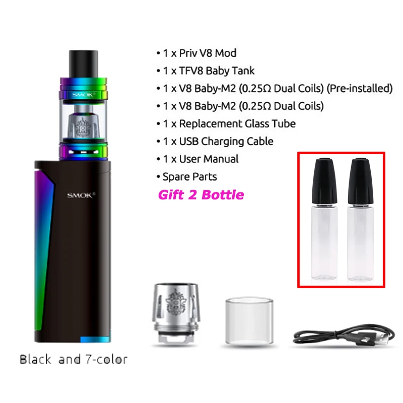 Оригинальный набор SMOK PRIV V8 3 мл TFV8 Baby Beast Tank вейп-комплект электронной сигареты