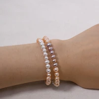 simple delicate real pearl bracelet cz stone tail charm pendant bracelets for women 2021 freshwater pearl beaded summer jewelry