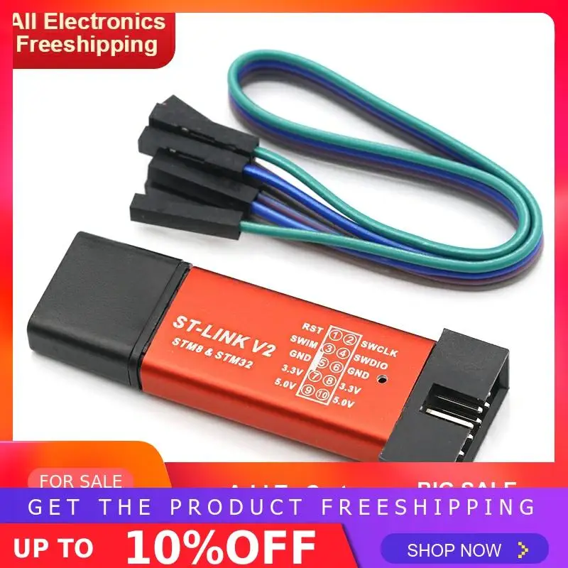 ST LINK Stlink ST-Link V2 Mini STM8 STM32 симулятор скачать программист Программирование с крышкой DuPont кабель