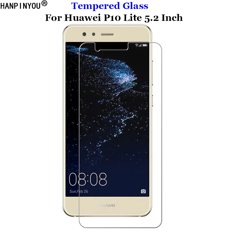 

Для Huawei P10 Lite прозрачное жесткое закаленное стекло 9H 2.5D Премиум Защитная пленка для экрана экран Huawei P10Lite 5,2"