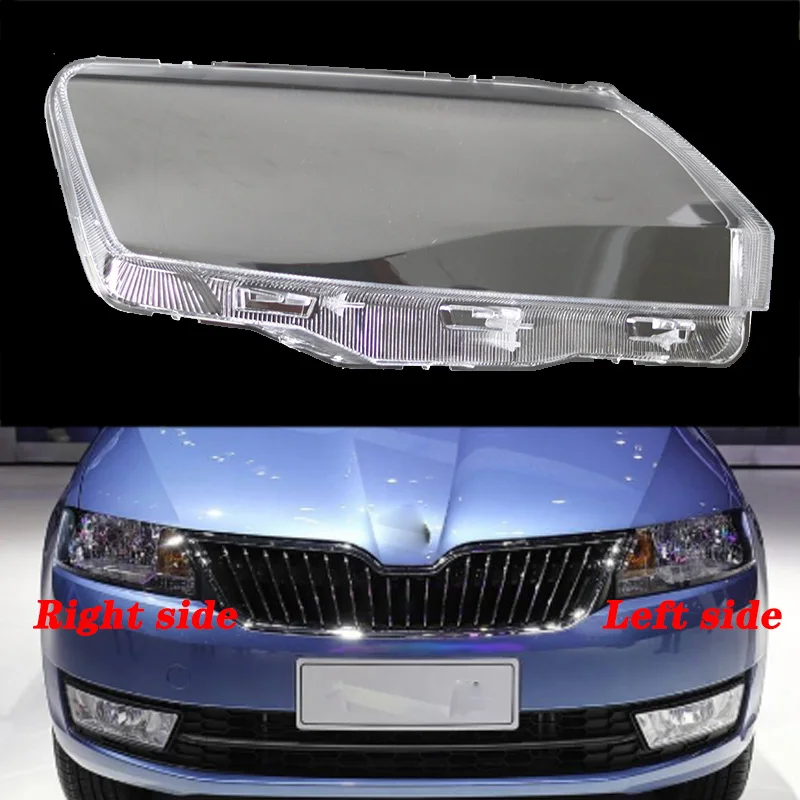 Для Skoda Rapid 2013 2016 передние фары прозрачные абажуры лампа оболочка маски Крышка для