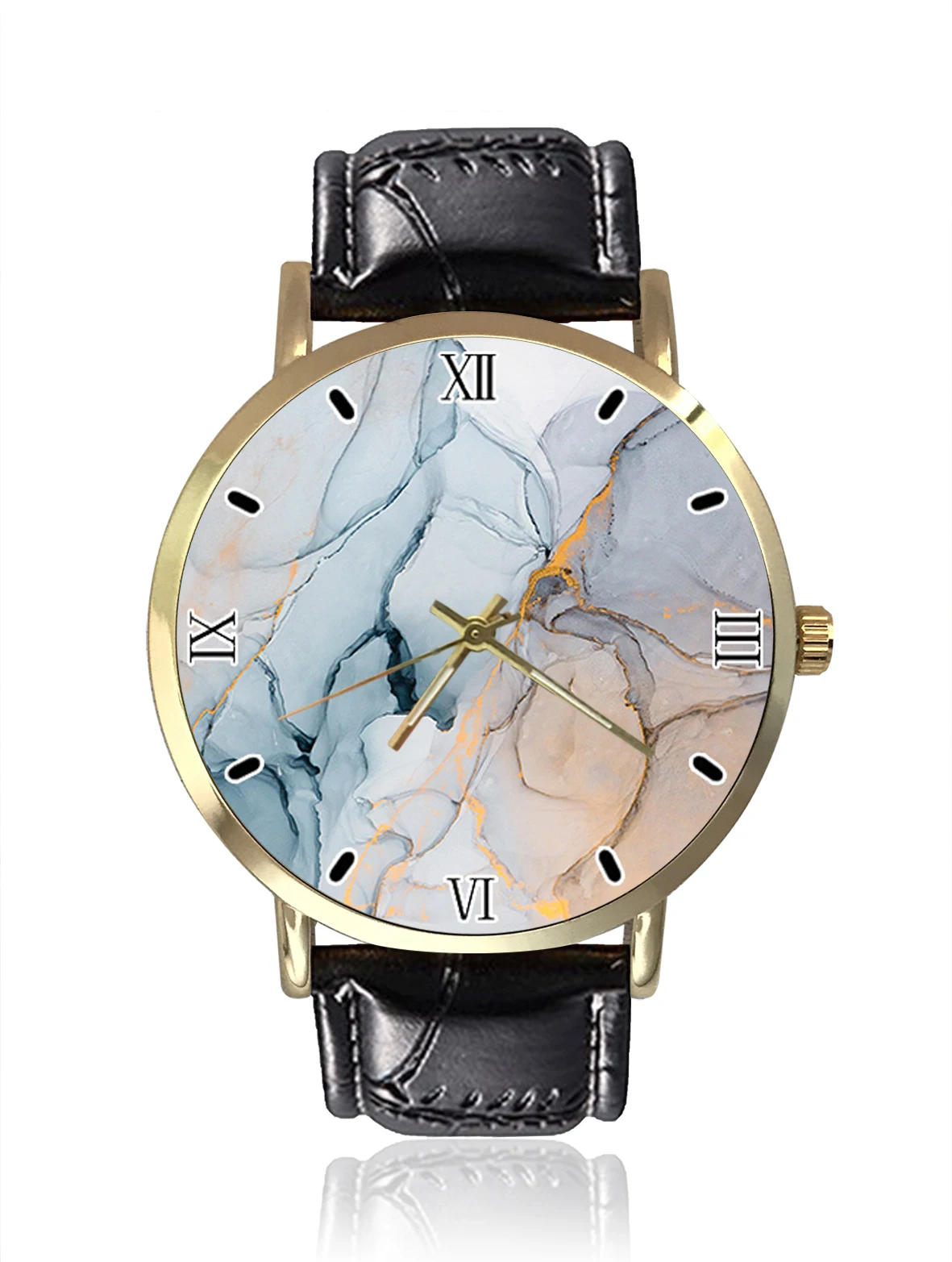 

2021 Men's Minimalist Fashion Quartz Watch Leather Belt Quartz Elegant Ultra Thin Watch Business Clock Simple Design Fa