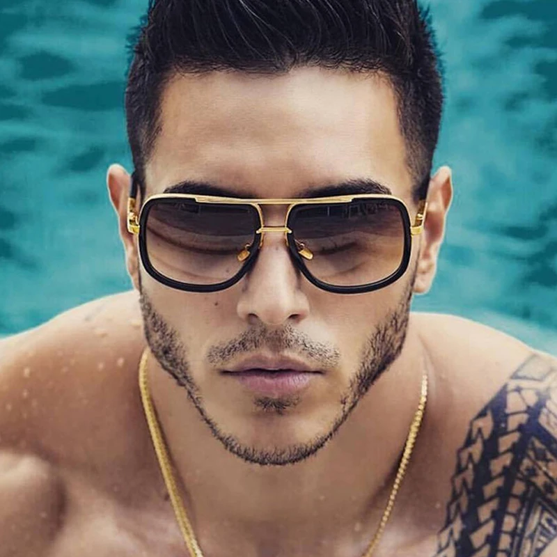 

Classic Oversized Men Sunglasses Luxury Brand Women mach one Sun Glasses Square retro Oculos de sol Male UV400 Mirror Eyewear