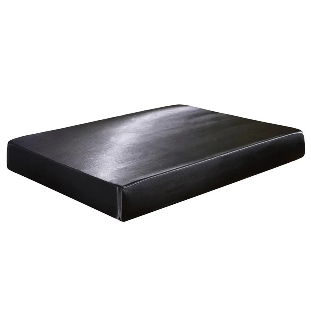 Шелковый чехол для кровати защитный матрас эластичный однотонный дышащий мягкий