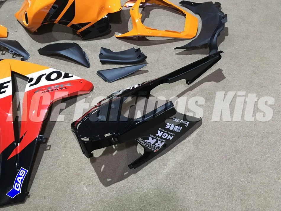 Инжекционного метода литья) ABS Полный комплект обтекателя пригодный для Honda CBR1000RR 08-11 2008 2009 2010 2011 CBR1000 Обтекатели repsol Лидер продаж